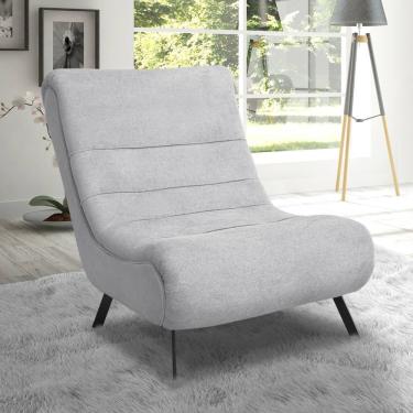 Imagem de Poltrona Vancouver Tecido Bouclê Cinza Lucadi