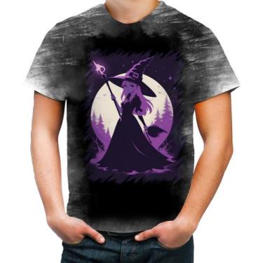 Imagem de Camiseta Desgaste Bruxa Halloween Púrpura Festa 2 - Kasubeck Store®, I