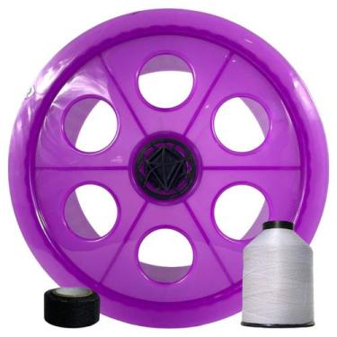 Imagem de Kit Pipa Carretilha 26cm Linha 10 De 1500 Jardas e Fita Dedo - Lamar, 