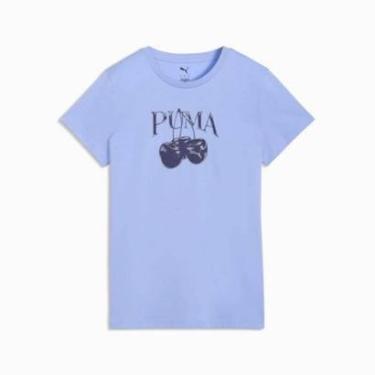 Imagem de Camiseta Puma Graphics Cherry Tee - Feminina - Violeta-Feminino