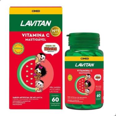 Imagem de Vitamina C Mastigavel Turma da Monica 60 Comprimidos Lavitan, Melancia