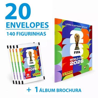 Imagem de Kit Álbum Copa do Mundo 2026 Fifa World Cup 2026 Panini + 20 Pacotes de Figurinhas