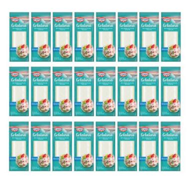Imagem de 24 un Gelatina em Folhas Incolor 10g - Dr. Oetker, Gelatina Incolor
