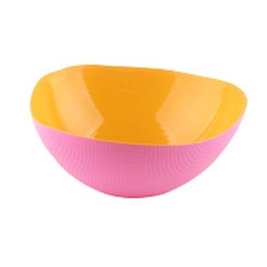 Imagem de Centro de mesa Milky vidro 530ml 16x6cm amarelo e rosa -L Hermitage - 