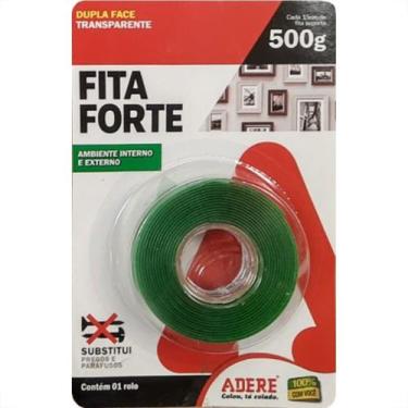 Imagem de Fita Dupla Face Adere Forte Acrilica Transparente Ambiente Interno/Ext
