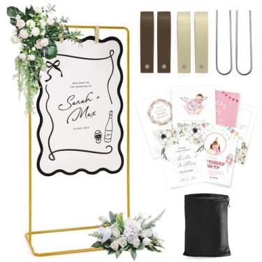 Imagem de Suporte para Placa de Casamento Victawks com Altura Ajustável e Cavale