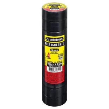Imagem de Fita Isolante Antichama Preta 18mm X 4,5m Adelbras 600v 930