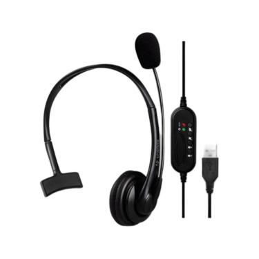 Imagem de Headset Fortrek FK 731A USB com Conexão Plug & Play e Microfone com Haste Flexível Preto