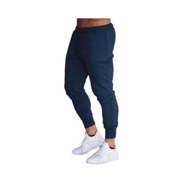 Imagem de Calças De Moletom Slim Fit Masculinas Em Algodão Para Corrida E Muscul