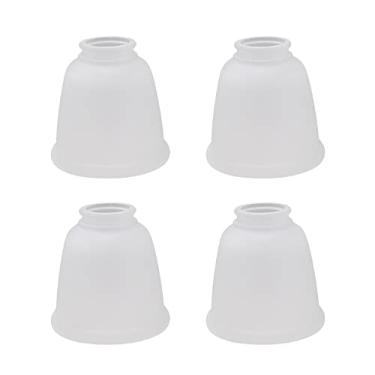 Imagem de Aspen Creative 23045-4 Sombra fosca em formato de sino estilo transitório, tamanho do encaixe de 5 cm, alta x 11 cm de diâmetro, pacote com 4 vidro de substituição