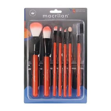 Imagem de Macrilan Kit Kp5-9A Com 7 Pincéis Para Maquiagem - Laranja