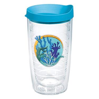 Imagem de Tervis Coral Reef Feito nos EUA Copo isolado de parede dupla, 473 g, transparente