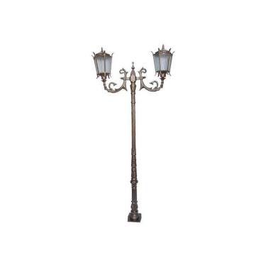 Imagem de Poste Las Vegas para Jardim de Alumínio 02 Luminária 2,50m