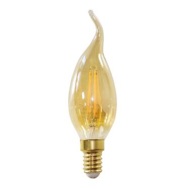 Imagem de Kit com 6 Lâmpadas Filamento Led Vela Chama Ambar 2200k 220V St428