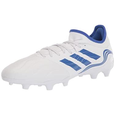 Imagem de adidas Sapato de futebol unissex Copa Sense.3 para adultos, Branco/Azul/Índigo Legacy, 4.5 Women/4 Men