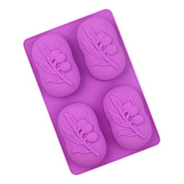 Imagem de Molde Silicone Sabonete Artesanal 4 Cavidades Oliveira S01