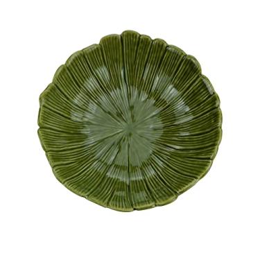 Imagem de Centro de Mesa de Cerâmica Banana Leaf Verde 25cm x 25cm x 8,5cm - Lyor