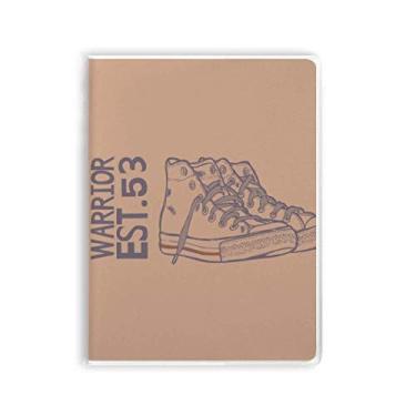 Imagem de Caderno de ilustração de sapatos de lona pintados à mão, capa de chiclete, diário de capa macia