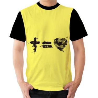 Imagem de Camiseta Camisa Cristã Cruz Coração Amor Jesus Deus Cristo - Estilo Vi