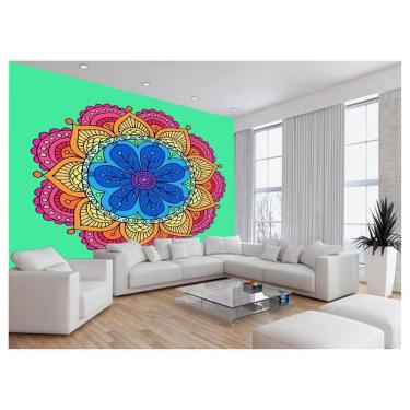 Imagem de Papel De Parede 3D Arte Mandala Cores Relax Spa 3,5M Tra137