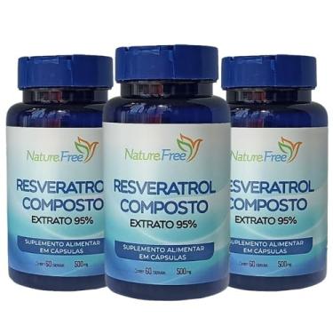 Imagem de Kit 3 Resveratrol Composto 60 Cápsulas