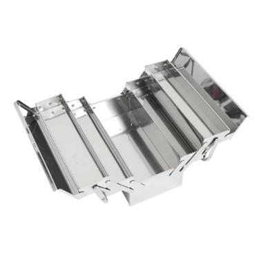 Imagem de Gadpiparty Caixa De 1 Unidade Caixa De Ferramentas Dobrável Kit De Ferragens Para Porta De Celeiro Maquinista Caixa De Ferramentas Portátil Ampla Aço Inoxidável Caixa De Ferro