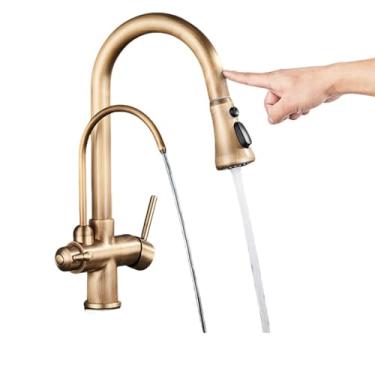 Imagem de Torneira filtrada de latão para cozinha, torneira removível com filtro de água de rotação 360 3 em 1, misturador de pia de cozinha, purificação de água, modelo touch A, 1