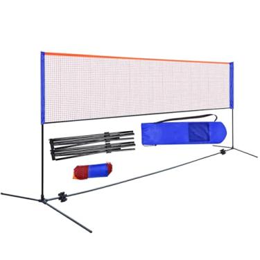 Imagem de Conjunto Portátil De Rede De Badminton 17/20 Pés, Rede Dobrável De Badminton De Vôlei Com Suporte, Para Quintal De Academia, Estrutura Robusta (Size : 5.1m/17ft)