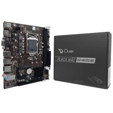 Imagem de Placa Mãe Duex DX H61ZG M2, Intel 2ª/3ª Geração, DDR3, Slot M.2, Rede Gigabit, Micro ATX, LGA1155