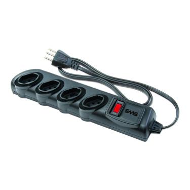 Imagem de Filtro de linha 4 tomadas SMS - Bivolt - Cabo 1.3 metro - Preto - 0062328