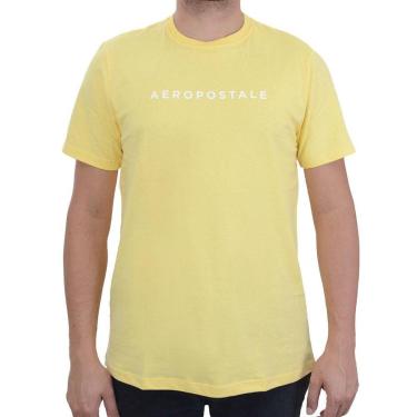 Imagem de Camiseta Masculina Aeropostale MC Silkada Amarela - 8790103-4-Masculino
