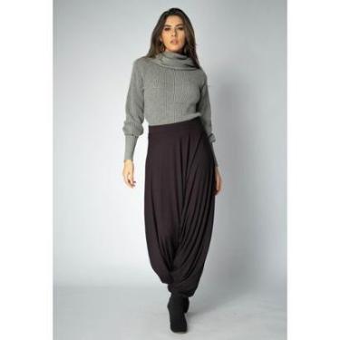 Imagem de Calça Saruel Malha Preto - G-Veste do 42 ao 44-Feminino