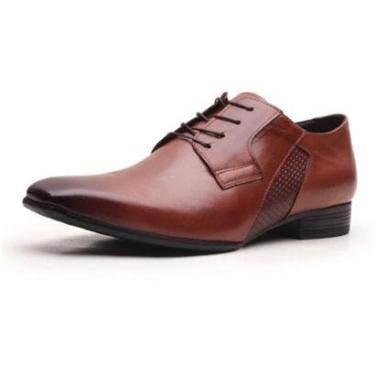 Imagem de Sapato Social de Couro Maasculino NS Pizza Havana Calvest | Clube do Sapato de Franca-Masculino