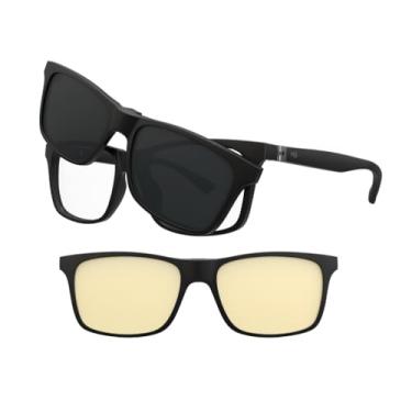 Imagem de Armação De Óculos Infantil Hb Clip On Switch 0481 Quadrado Masculino