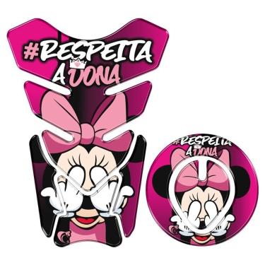 Imagem de Protetor Tanque E Bocal Adesivo Moto Honda Até 2017 Minnie Cor Rosa
