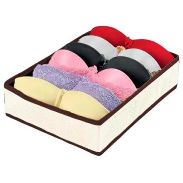 Imagem de Organizador de Gavetas Guarda-Roupa TNT Colmeia (Bege, Sutiã)