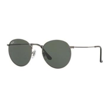 Imagem de Óculos Solar Ray Ban Round Metal Rb3447 029 53 Grafite Lente Verde G15-Unissex
