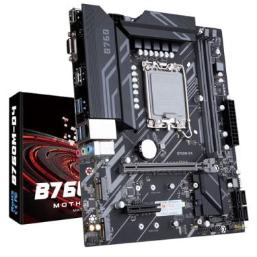 Imagem de Placa-mãe LGA 1700 compacta de alta qualidade B760M-D4-A compatível com CPUs de 12ª/13ª geração, com conectividade excepcional e entrega de energia eficiente