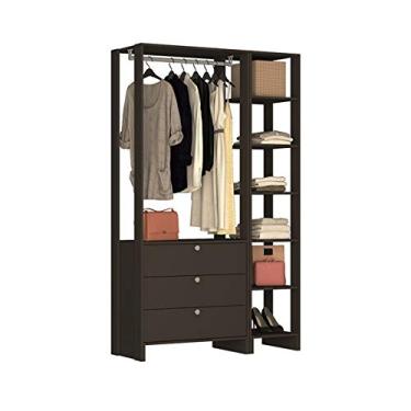 Imagem de Guarda Roupa Closet 03 Gavetas Yes EY102.104 Grafite Intenso Nova Mobile