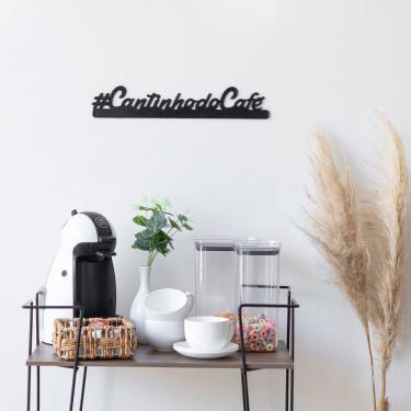 Imagem de Placa Decorativa Cantinho do Cafe Preto