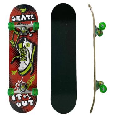 Imagem de Skate Infantil Tênis Madeira 78,5cm até 70kg, DM Radical