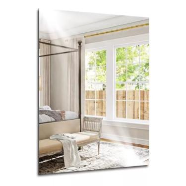 Imagem de Espelho Decorativo Retangular 60X40cm Ladipado 4mm de Espessura com KIT Instalação para...