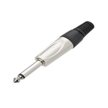 Imagem de Plug P10 Mono Metal Linha Profissional - Emb 05pçs - Tebera