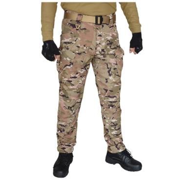 Imagem de Daygeve Calça cargo masculina de algodão plus size, calças casuais para homens, roupas ao ar livre, calças joggers casuais, Bege, XGG