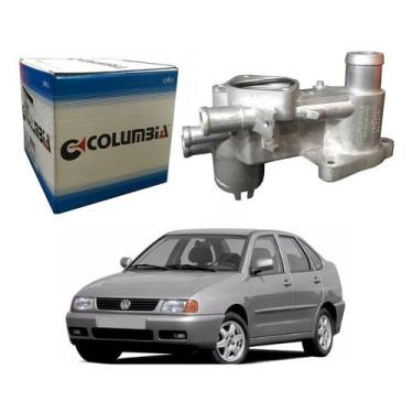 Imagem de Carcaça Termostato Aluminio Polo 1.0 Ar Quente 2001 A 2003 - Columbia
