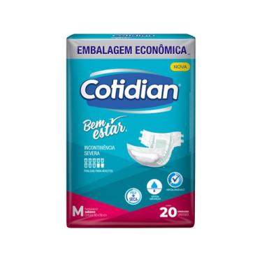 Imagem de Fralda Geriátrica Cotidian Embalagem Econômica - Bem Estar M 20 Unidad