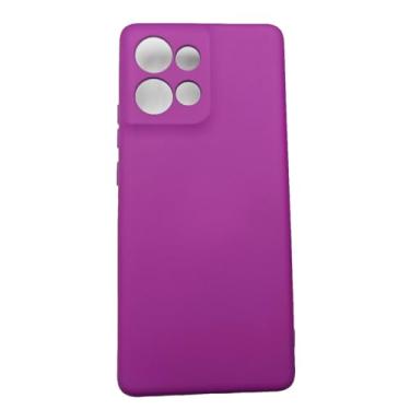 Imagem de Capa Capinha Compatível Com MOTOROLA Edge 50 5G Tela 6.7 Silicone Aveludada Premium Roxo