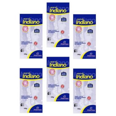 Imagem de Hene em Gel Divina Dama Indiano 06x180gr Preto Medio (Preto Natural) P