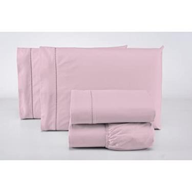 Imagem de Lençol Avulso Sobre Lençol Queen 200 Fios 100% Algodão (Rosa)