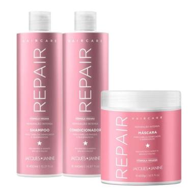 Imagem de Kit Jacques Janine Hair Care Repair Shampoo 450ml Condicionador 440ml 
